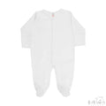 Infants Plain White Sleep Suit