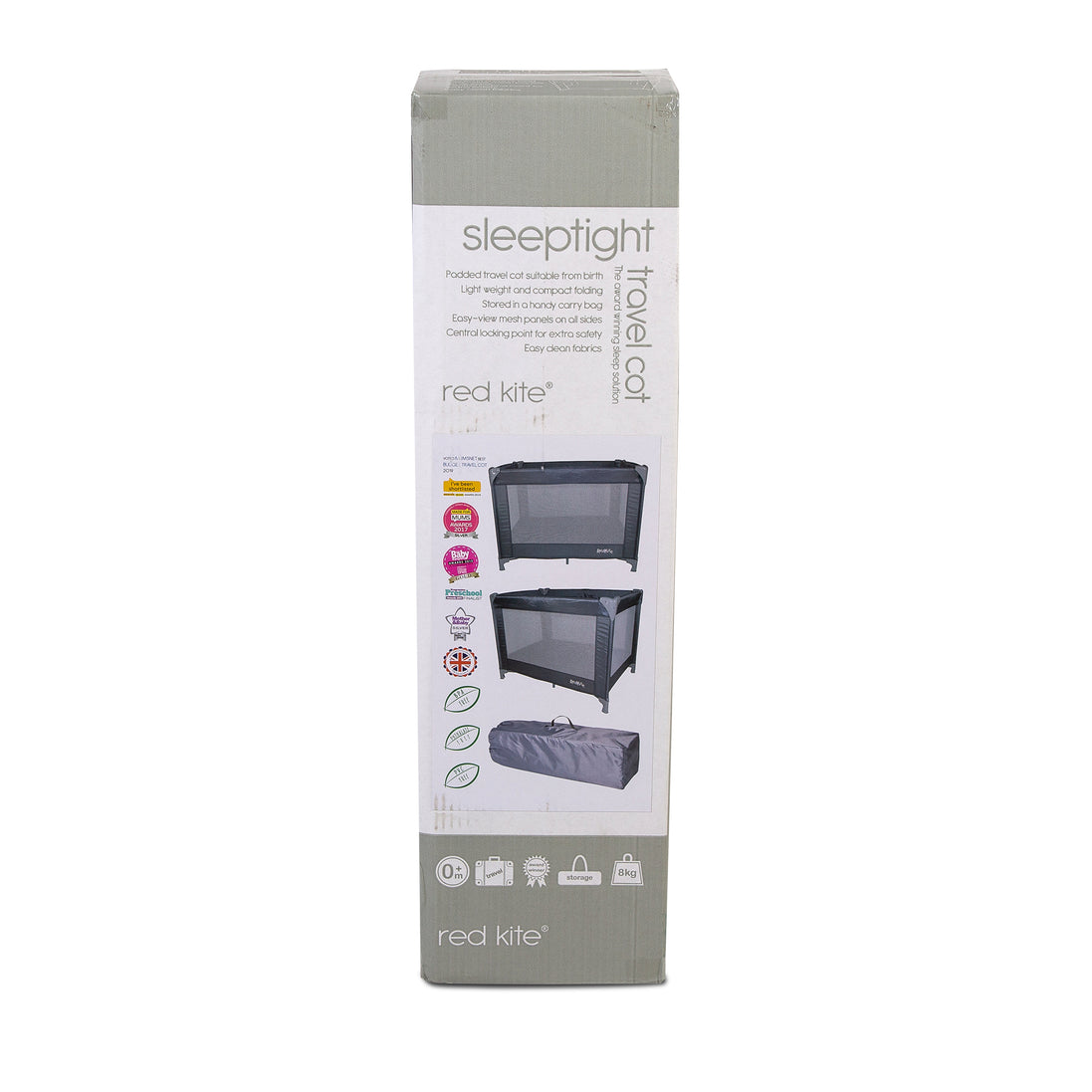 Red Kite Quiet Time Sleep Tight Travel Cot - Grey