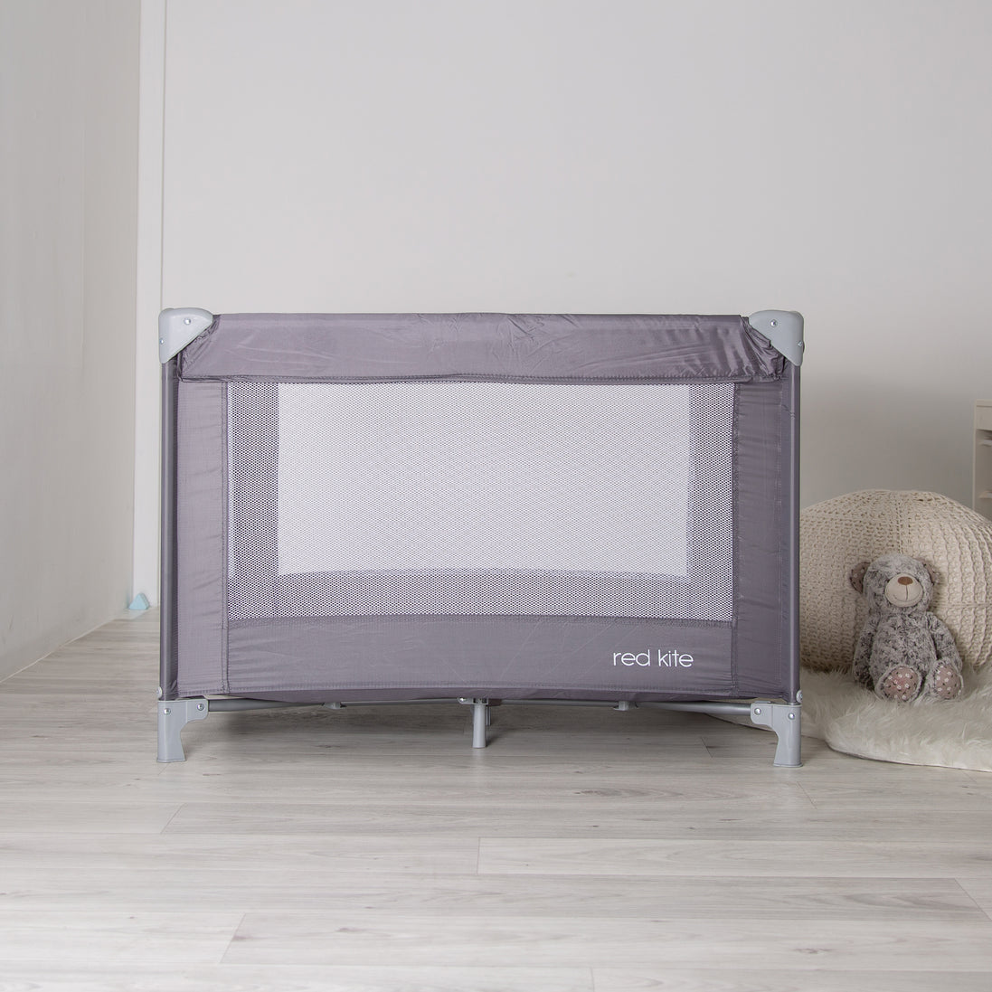 Red Kite Quiet Time Sleep Tight Travel Cot - Grey