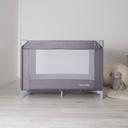 Red Kite Quiet Time Sleep Tight Travel Cot - Grey