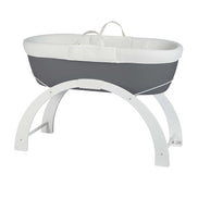 Shnuggle Dreami Moses Basket & Stand — Slate Grey Base