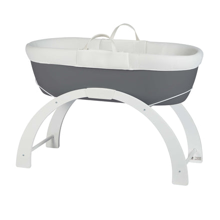 Shnuggle Dreami Moses Basket & Stand — Slate Grey Base