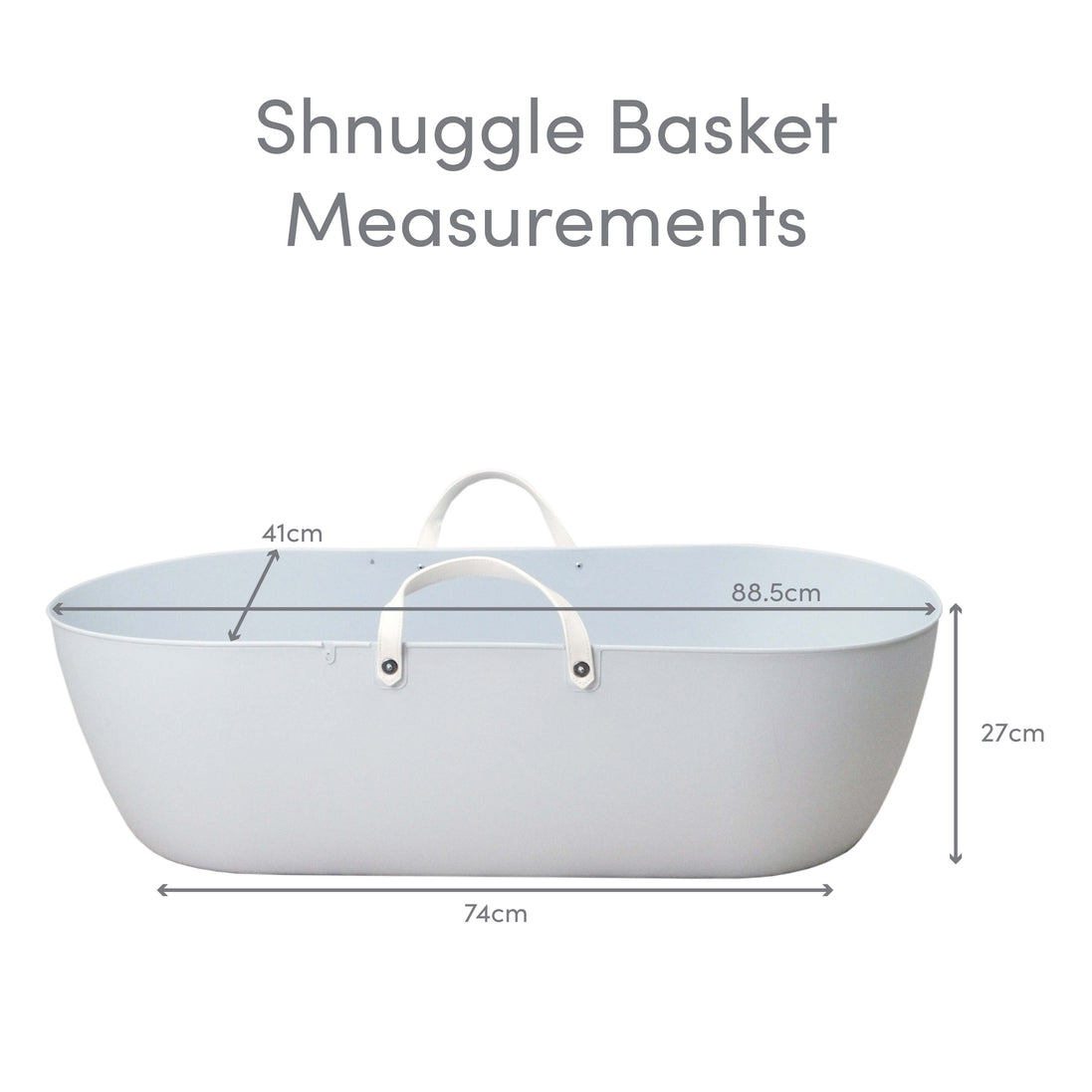 Shnuggle Classic Moses Basket — Pure White