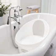 Shnuggle Toddler Bath — White with Grey Backrest