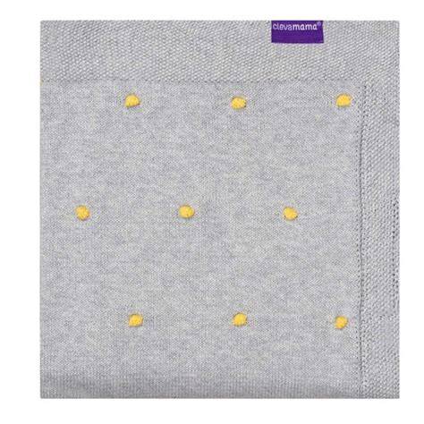 Clevamama Knitted Pom Pom Baby Blanket