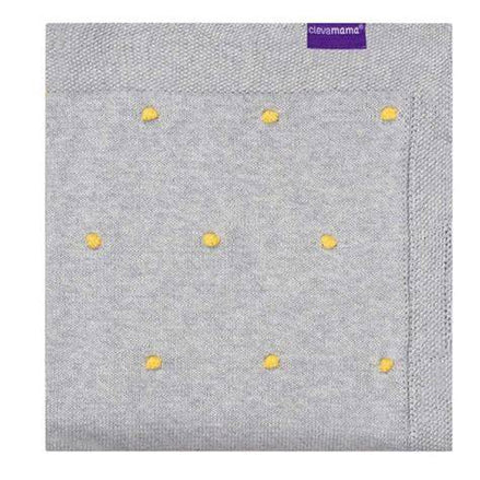 Clevamama Knitted Pom Pom Baby Blanket