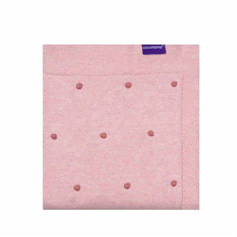 Clevamama Knitted Pom Pom Baby Blanket