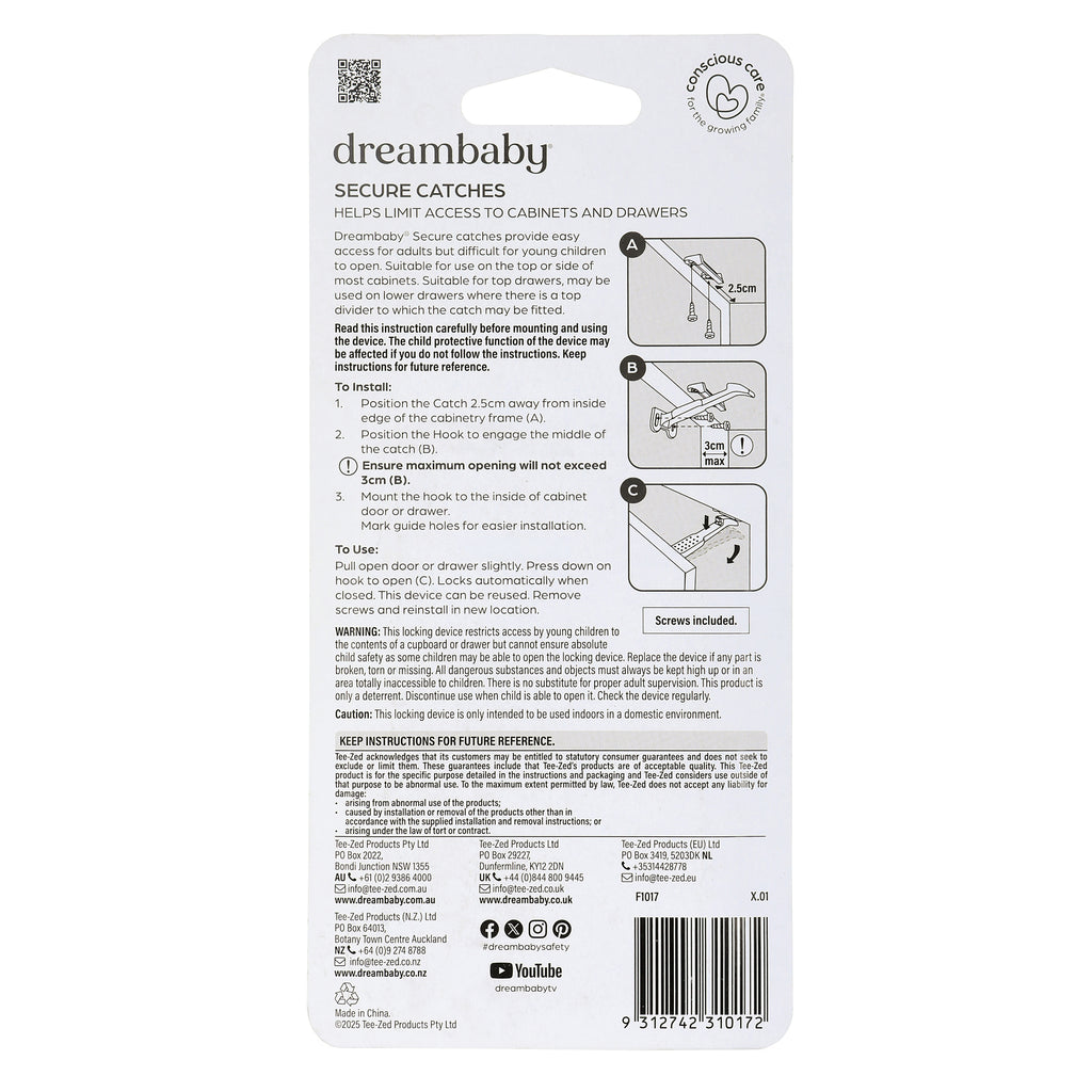 Dreambaby Secure Catches — 4 Pack