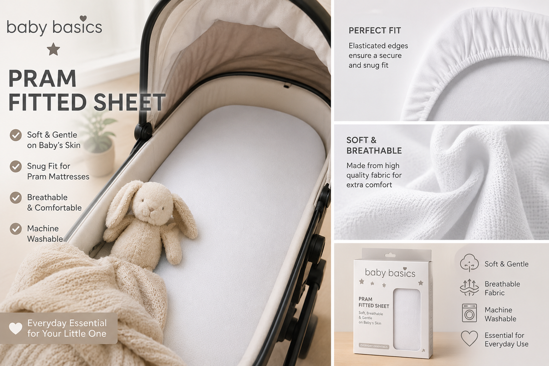 Baby Basics Pram Fitted Sheet