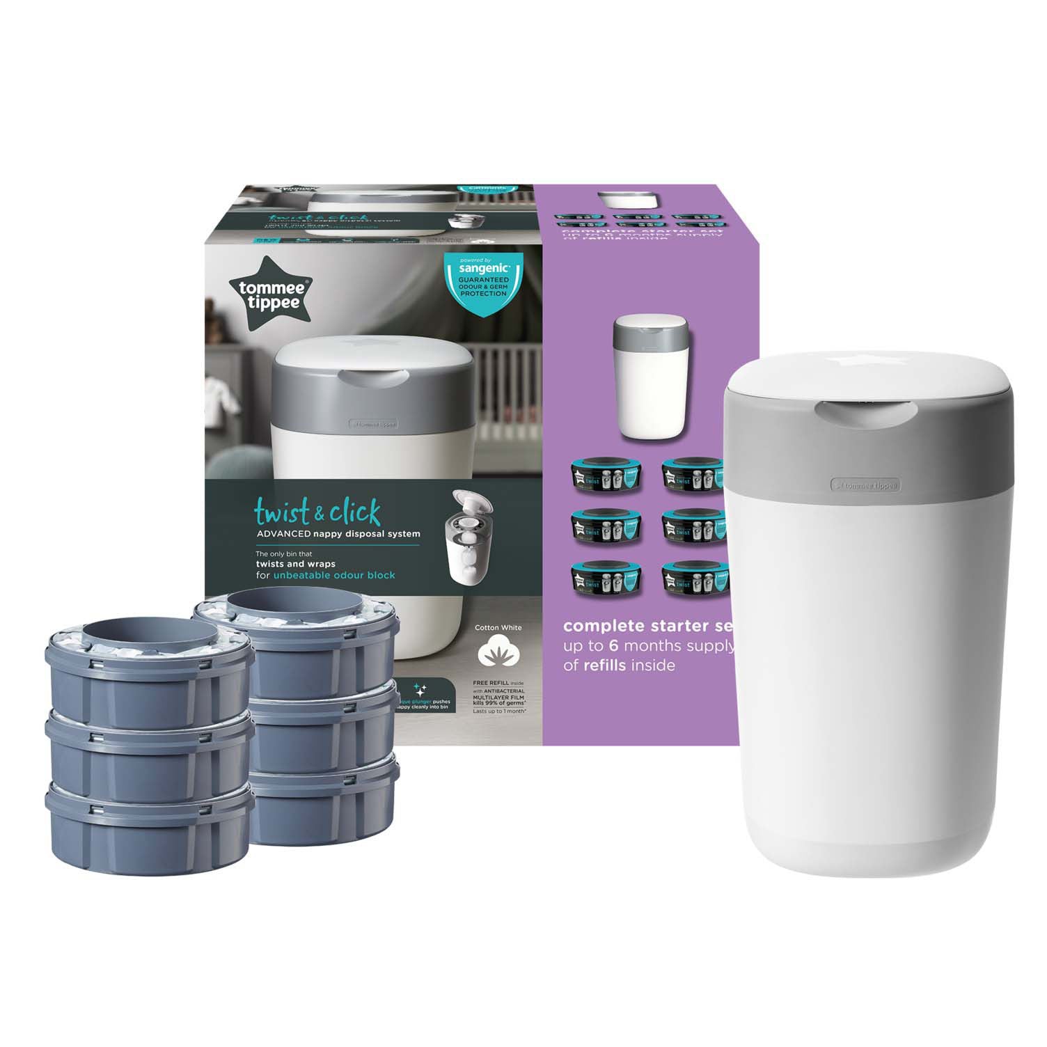 Tommee Tippee Nappy Disposal Twist & Click Kit