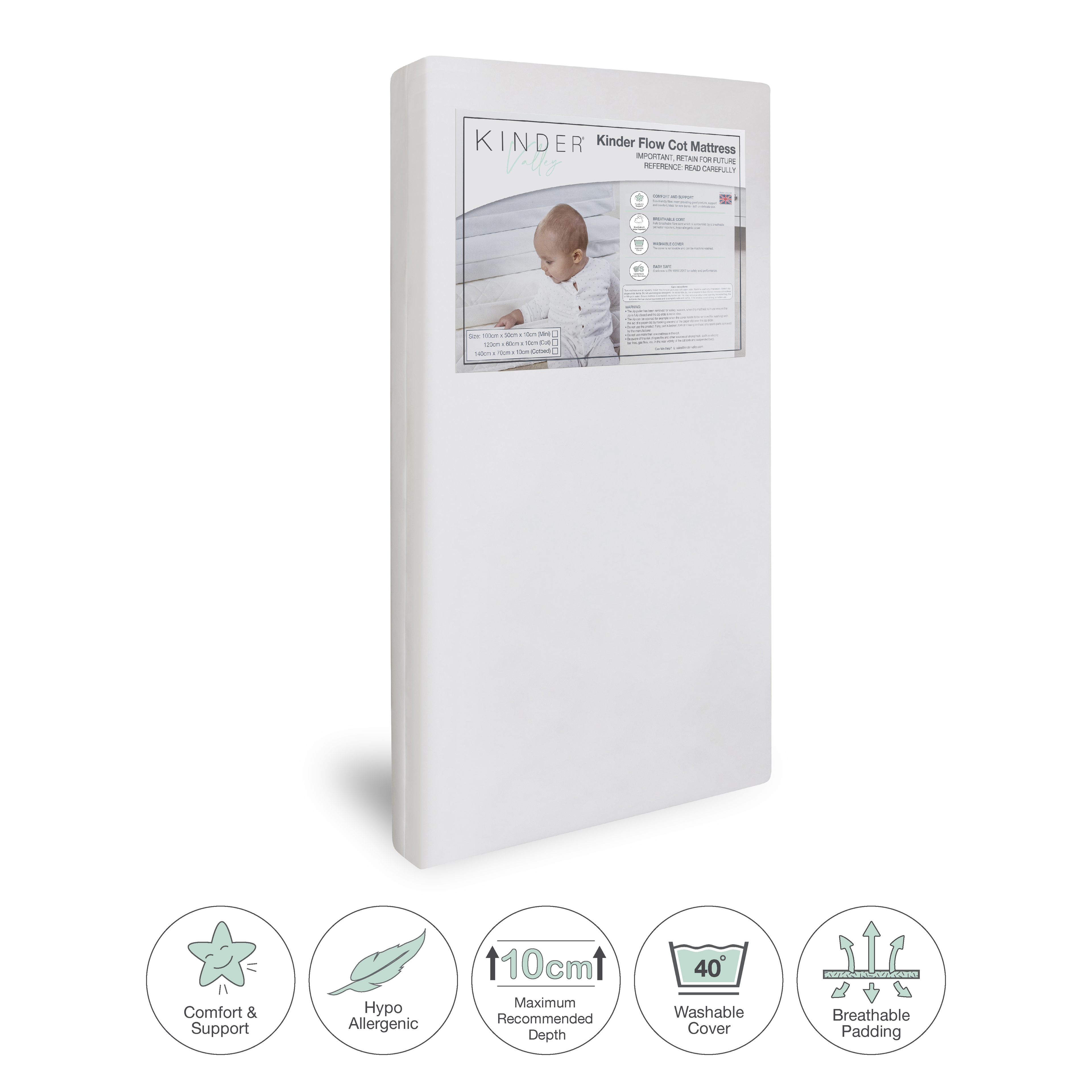 Kinder Valley Kinder Flow Cot Mattress (120 X 60cm)