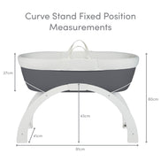 Shnuggle Curve Moses Basket Stand — White