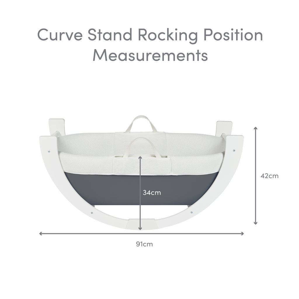 Shnuggle Curve Moses Basket Stand — White