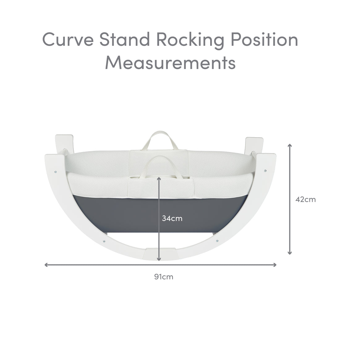 Shnuggle Curve Moses Basket Stand — White