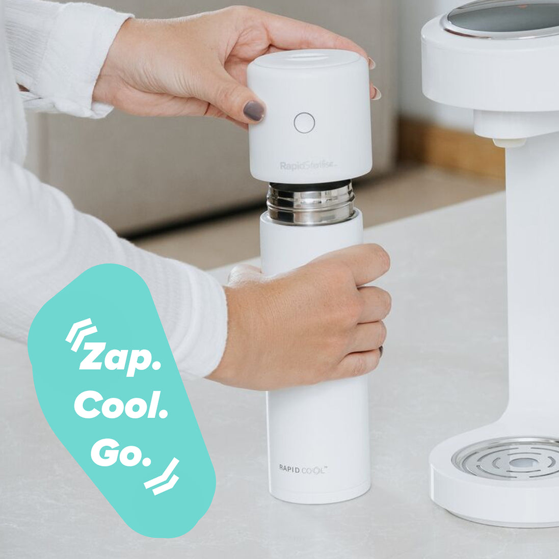 Nuby RapidSterilise+ Baby Bottle Maker Steriliser — White