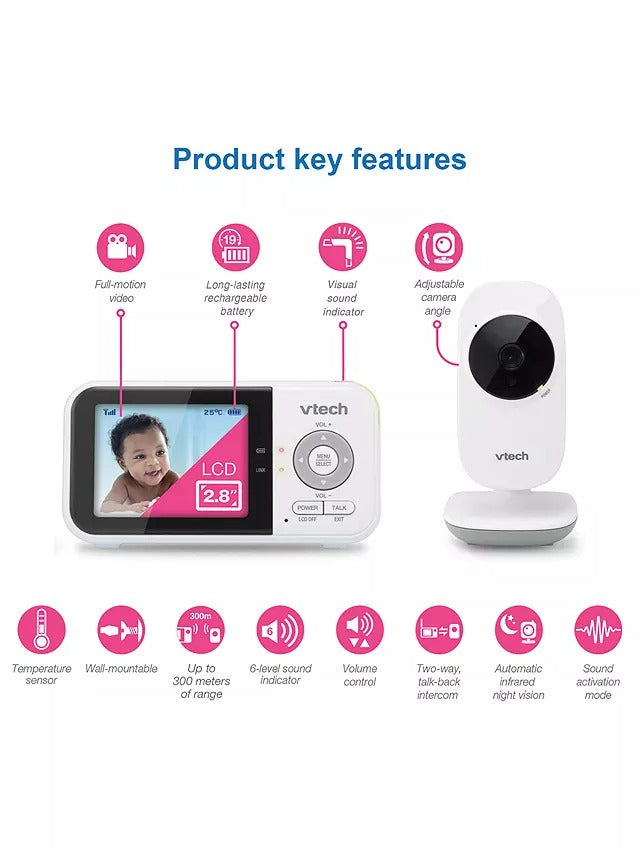 VTech VM819 2.8” Digital Video Baby Monitor